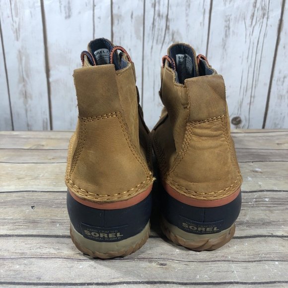 Sorel Out N About Ankle Duck Rain Boots Womens Size 10 Leather LaceUp Waterproof - Picture 6 of 12